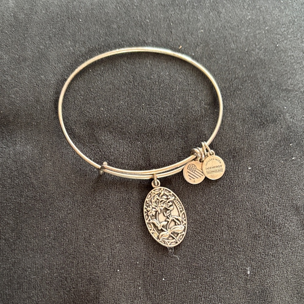 Alex and Ani silver Sister Bangle Bracelet